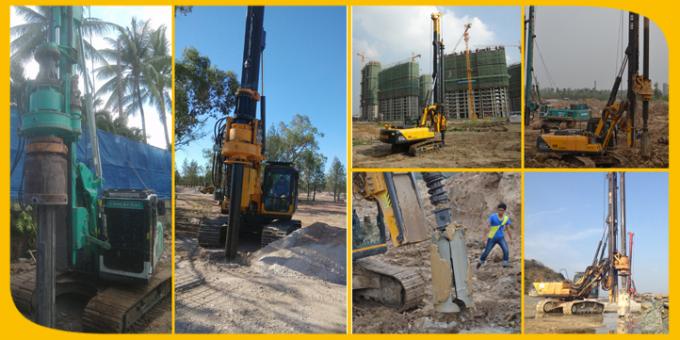 Max Drilling Depth 68m Pile Driving Equipment , Borehole Drilling Machine 5~26 Rpm Rotation Speed