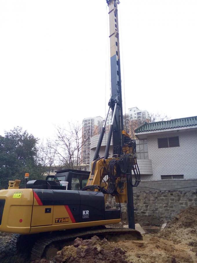 Small Hydraulic Piling Rig KR60C for Drilling 24m Depth Foundation Pile CE / ISO9001