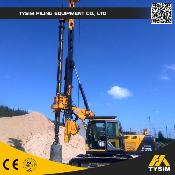 318D Excavator Drilling Attachment KR90C Piling Rig , Borewell Drilling