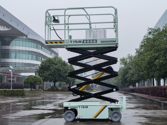 Mechanism Hydraulic Electric Scissor Lifting Table Mobile With Guardrail