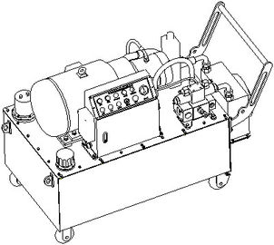 Portable Electric Hydraulic Power Unit , 50 Hz 37 KW Compact Hydraulic Power Units