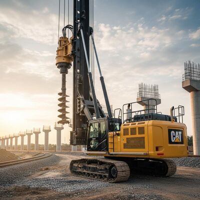 Heavy Duty KR300C Rotary Piling Rig with 54m Max Drilling Depth 320kN.m Torque and 2500mm Drilling Diameter