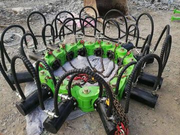 Round Or Square Concrete Hydraulic Pile Cutter With Green Or Yellow Color