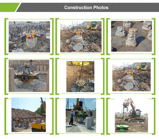 Super Hydraulic Pile Breaker Cut Round Piles , Concrete Pile Cutting