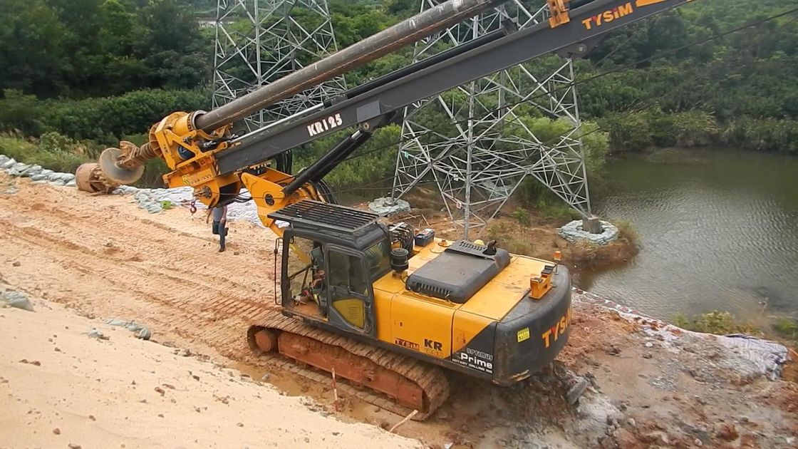 Piling Rig Machine with 3.9MPa Pilot Pressure 94.3ton Capacity and 150 ...