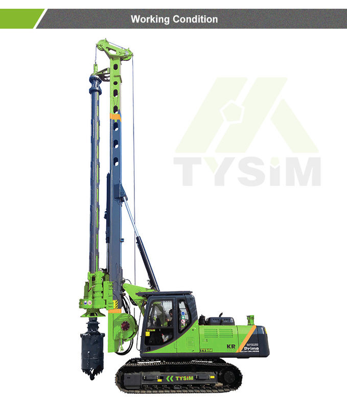 KR80A Hydraulic Rotary Piling Rig , Rotary Piling Machine Certification