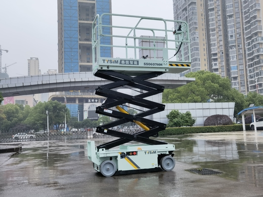 Mechanism Hydraulic Electric Scissor Lifting Table Mobile With Guardrail