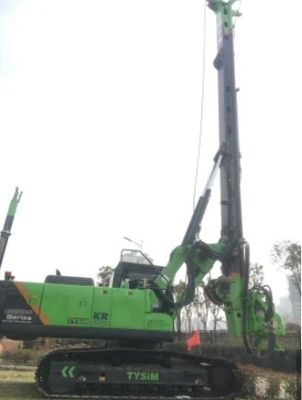 Diameter 1300 / 1500mm Hydraulic Piling Rig Tysim KR125A Clay Geology Hole Time 40mins