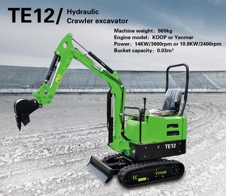 Dependable Mini Excavator 1385mm Height 800mm Arm Length 17Mpa 4.5km/h