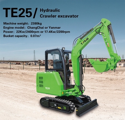 1375mm Digging Depth Crawler Excavator Machine 7.6kw 3000rpm For Increased Productivity