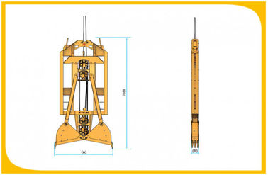 Diaphragm Walls Grab Construction Heavy Duty Equipment , Rental Construction Equipment Mechanical Type