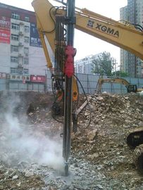 Excavator Mounted Hard 12 M Rock Drilling Rig