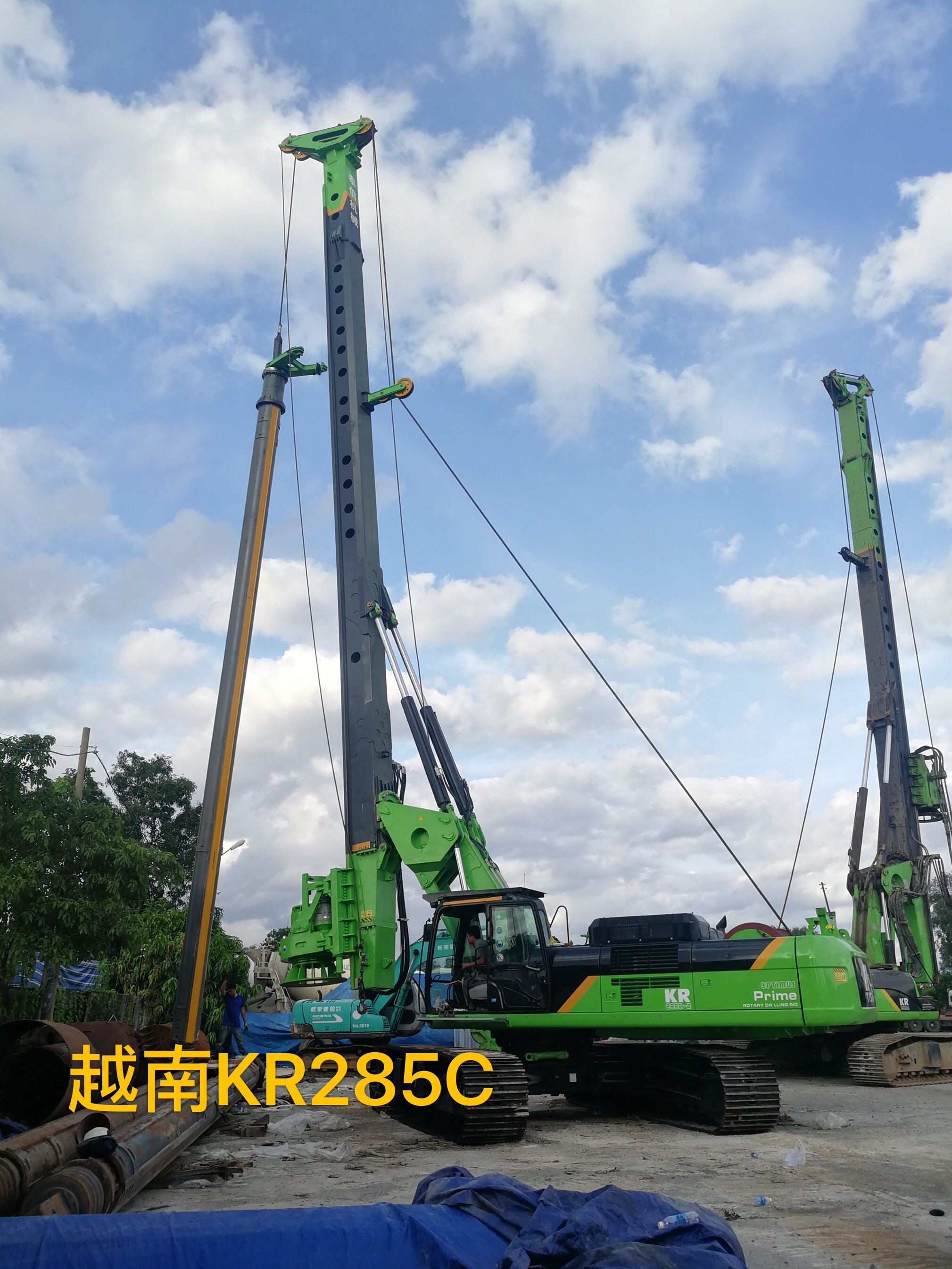 KR280 Max. Torque 280 KN.M Hydraulic Piling Rig 80 M Depth Pile Driving ...